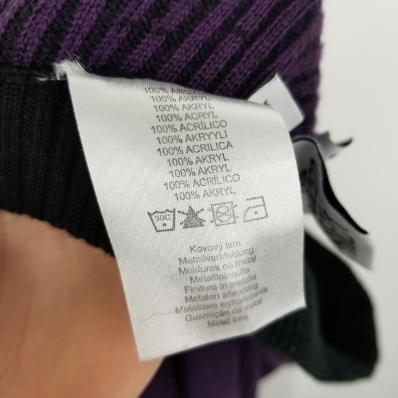 The Ragged Priest | Purple Ribbed Knit Flare Pants - Picture 6 of 7